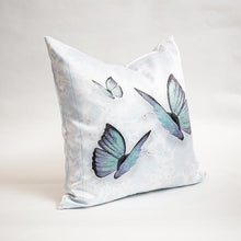Load image into Gallery viewer, China Blue Butterflies Cushion