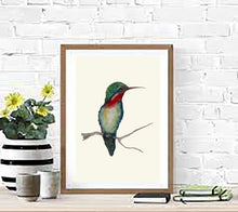 Load image into Gallery viewer, Hummingbird on a branch