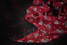 Load image into Gallery viewer, Scarf, Maroon Fan palm